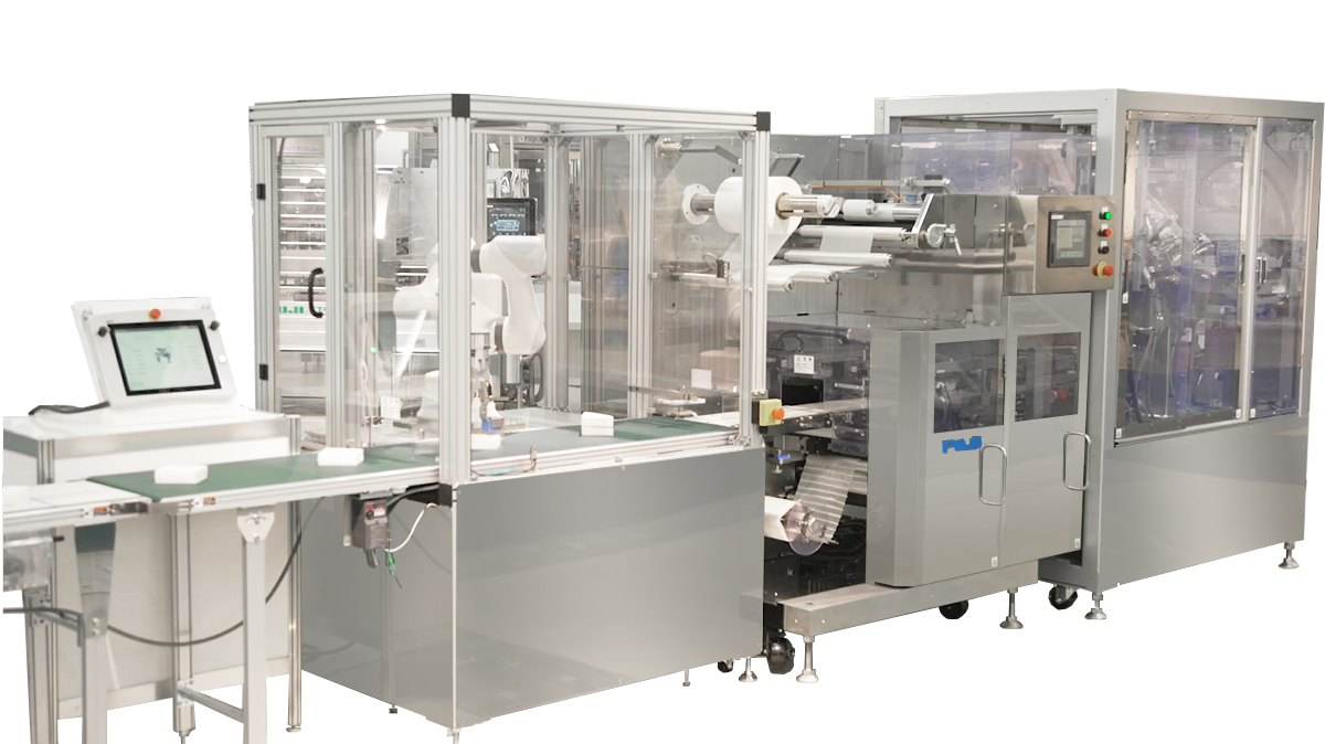 ロールフィルム式サンドイッチ包装機